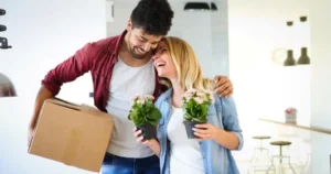 A couple enjoys their treasured belongings in their home
